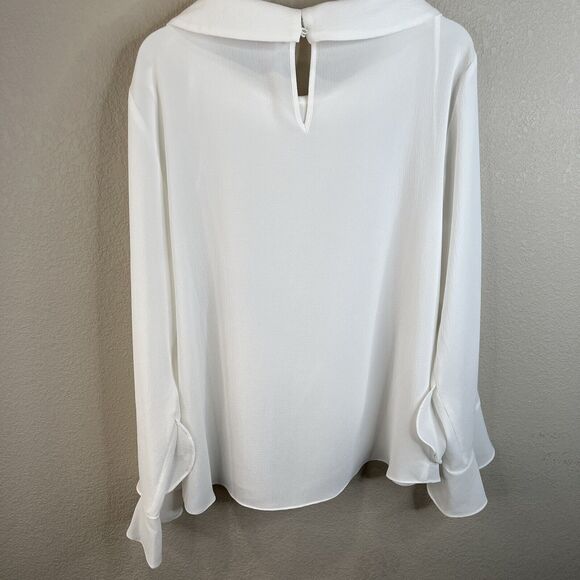 womens vince camuto blouse size small Ruffle Sleeve Classic Dress Casual Coastal - Picture 9 of 13